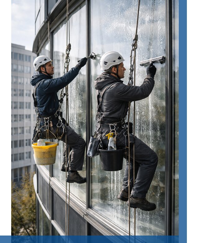 Мойка панорамных окон в Гагарине от 364 р. заказать у ВЫСОТНИК-Ггр
