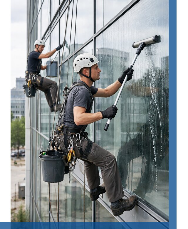 Мойка витражей альпинистами в Гагарине от 728 р. под ключ|ВЫСОТНИК-Ггр