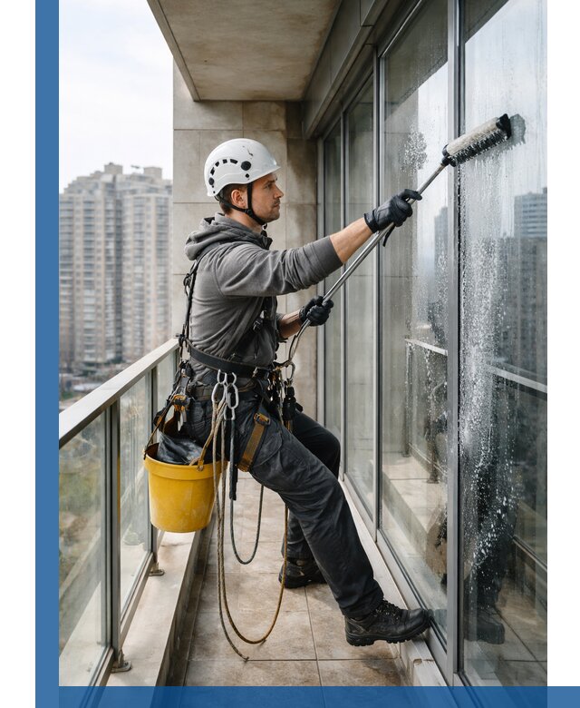 Профессиональная мойка балконного остекления в Гагарине