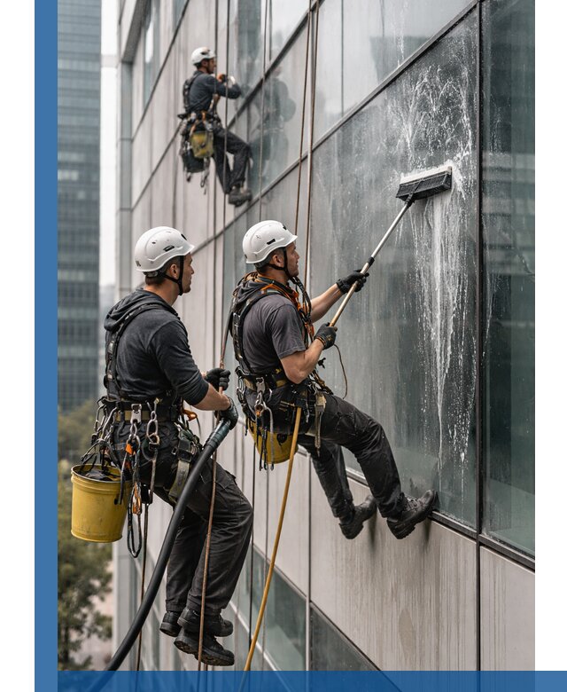 Профессиональная высотная мойка фасадов зданий в Гагарине