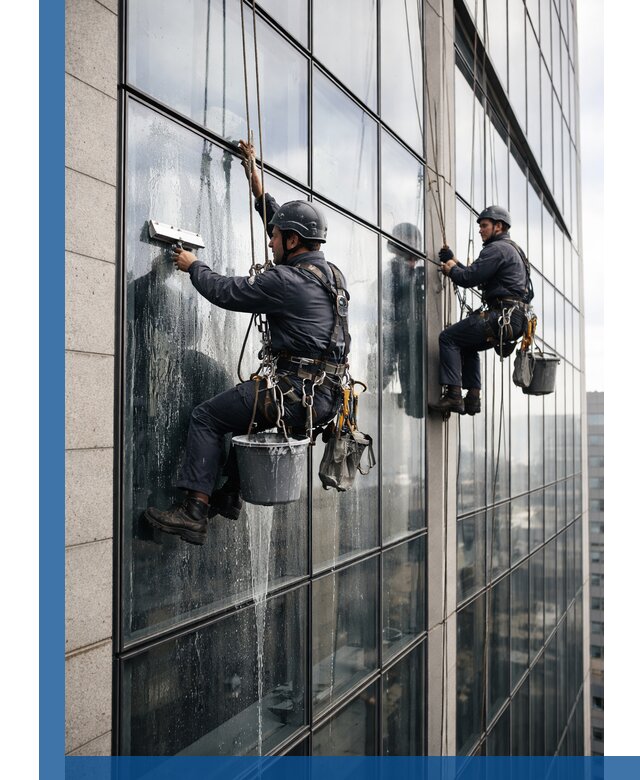 Профессиональная мойка стеклянных фасадов зданий в Гагарине