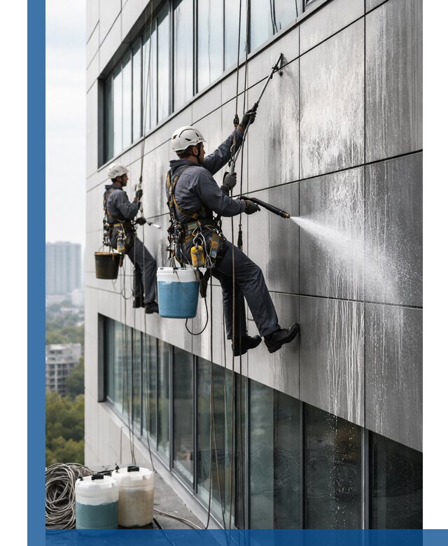 Профессиональная мойка вентилируемых фасадов в Гагарине