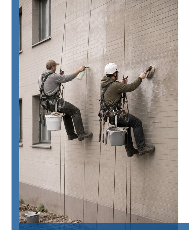Удаление высолов с фасада зданий в Гагарине без повреждений и следов