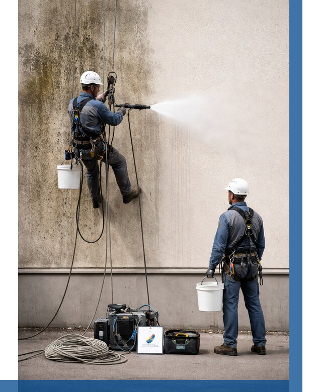 Очистка фасада от плесени в Гагарине от 312 р. | ВЫСОТНИК-Ггр