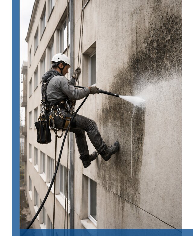 Профессиональная очистка фасадов от плесени в Гагарине