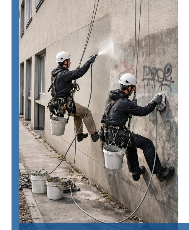 Антиграффити покрытие фасада с защитой от надписей в Гагарине