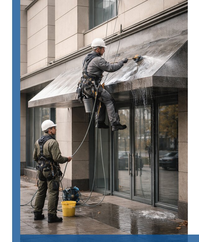 Профессиональная мойка козырьков и навесов в Гагарине