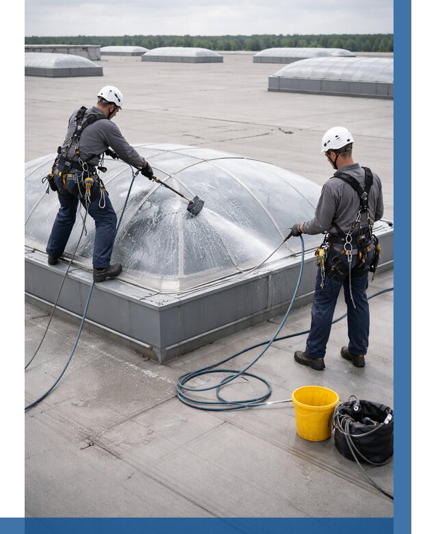 Мойка зенитных фонарей в Гагарине, заказать от 4682 р. | ВЫСОТНИК-Ггр