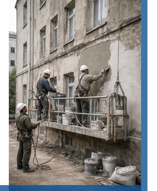 Капитальный ремонт фасада в Гагарине от 4370 р. | ВЫСОТНИК-Ггр