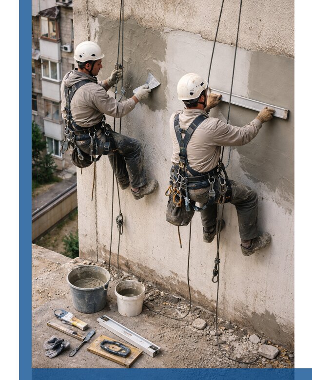 Комплексный ремонт штукатурного фасада с гарантией в Гагарине