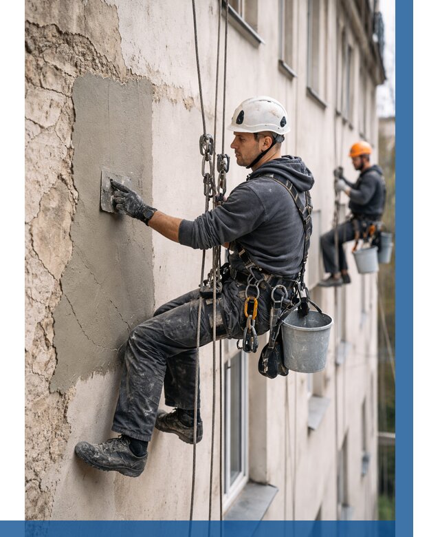 Восстановление штукатурки фасада в Гагарине от 1248 р. | ВЫСОТНИК-Ггр