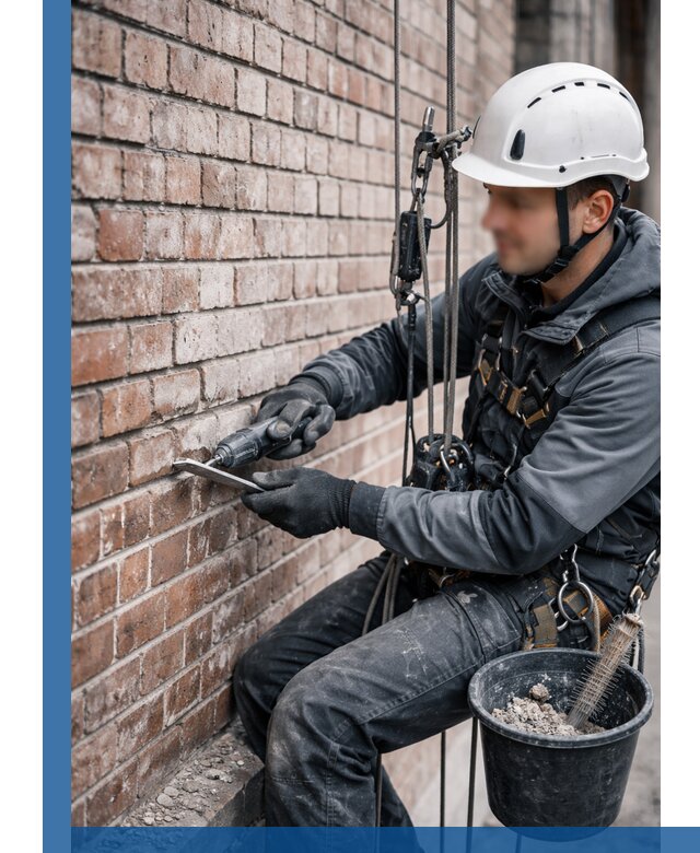 Расшивка кирпичных швов фасадов и стен, ремонт в Гагарине