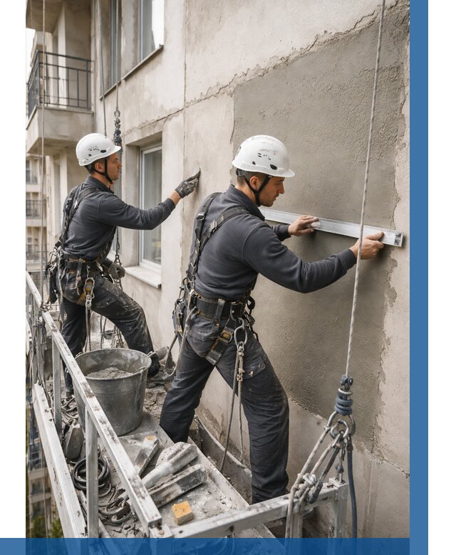 Штукатурка фасада на высоте в Гагарине от 936 р. | ВЫСОТНИК-Ггр