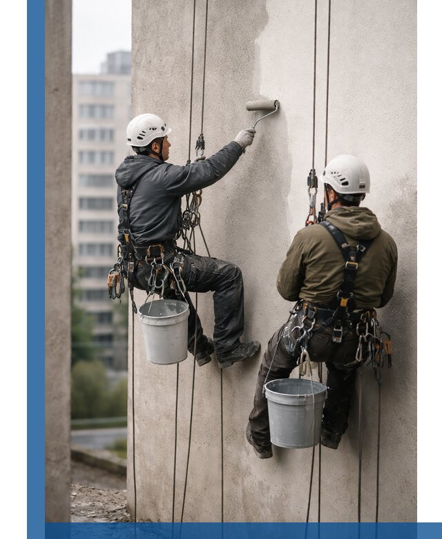 Покраска фасадов высотными альпинистами в Гагарине с гарантией