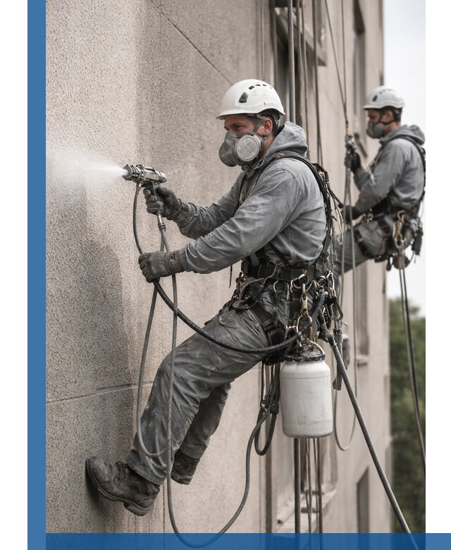 Безвоздушная покраска фасадов зданий в Гагарине профессионально