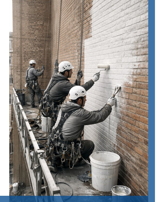 Покраска кирпичного фасада в Гагарине от 364 р. | ВЫСОТНИК-Ггр