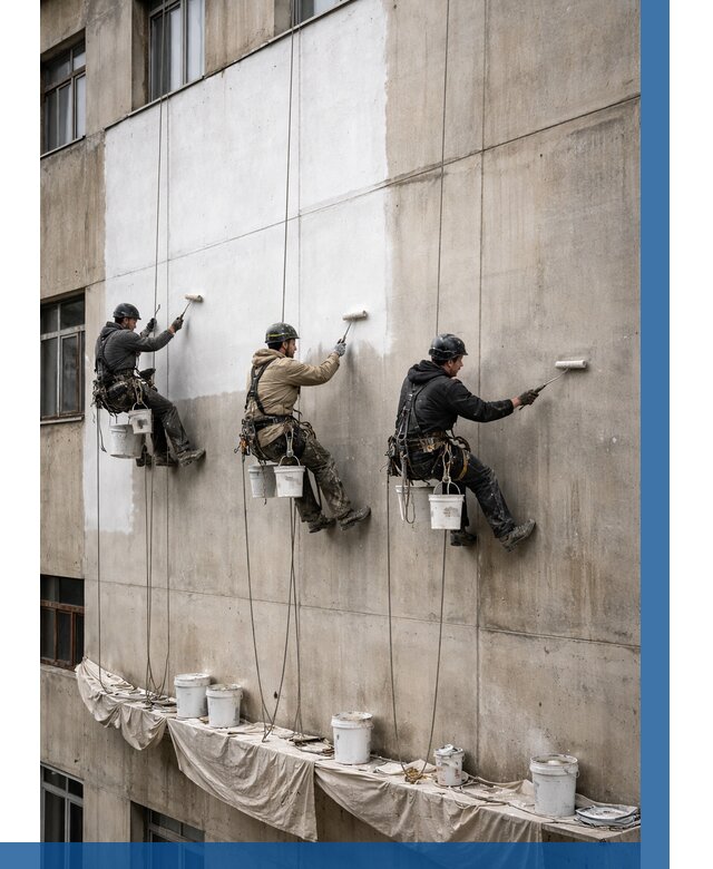 Покраска бетонного фасада в Гагарине от 364 р за м2 | ВЫСОТНИК-Ггр