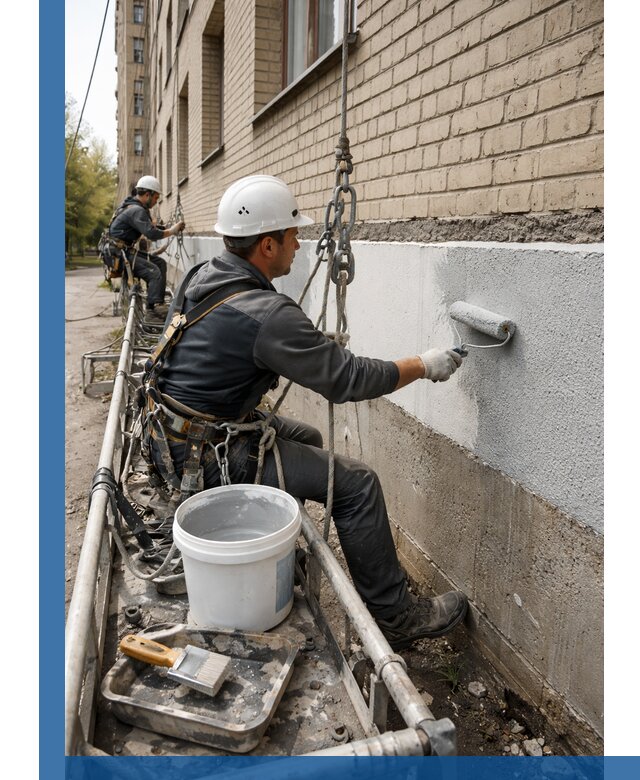 Окраска цоколя здания в Гагарине профессионально и надежно