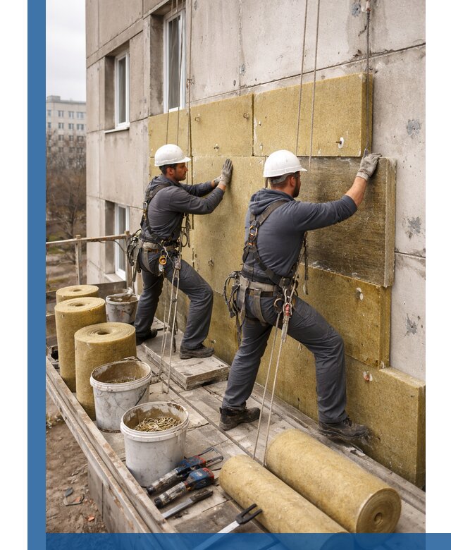 Утепление фасада минватой в Гагарине под ключ с гарантией