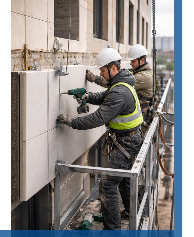 Монтаж фасадных термопанелей в Гагарине от 1561 р. | ВЫСОТНИК-Ггр