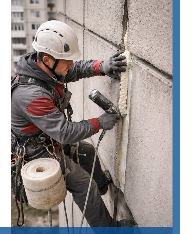 Утепление межпанельных швов в Гагарине от 728 р. | ВЫСОТНИК-Ггр