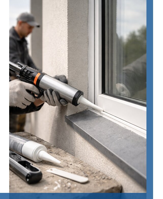 Герметизация монтажных швов окон в Гагарине от 676 р. | ВЫСОТНИК-Ггр