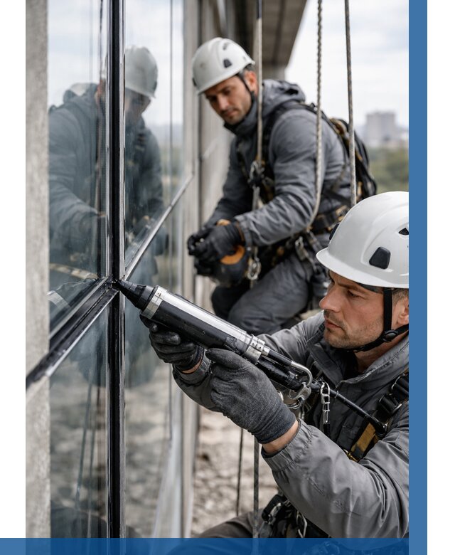 Герметизация витражных швов в Гагарине от 676 р. | ВЫСОТНИК-Ггр