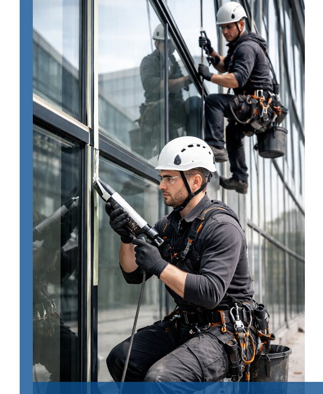 Герметизация витражных швов в Гагарине для зданий и фасадов