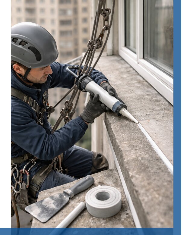 Герметизация балконного козырька в Гагарине от 4682 р. | ВЫСОТНИК-Ггр