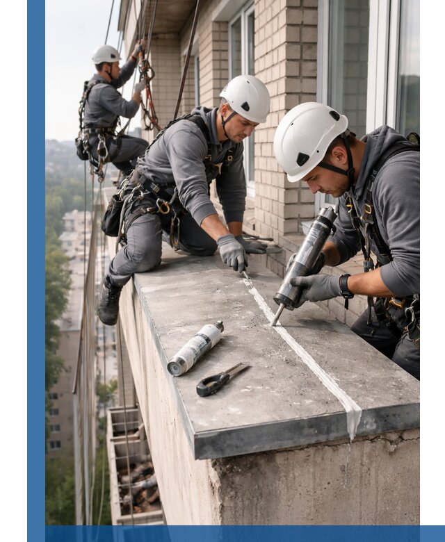 Герметизация балконного козырька в Гагарине профессионально