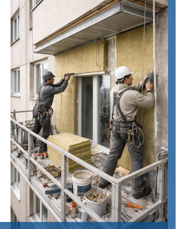 Утепление балкона снаружи в Гагарине от 1665 р. под ключ ВЫСОТНИК-Ггр