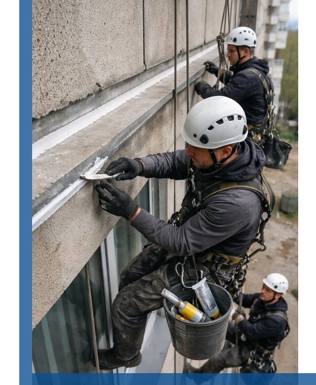 Герметизация примыкания балкона в Гагарине под ключ с гарантией