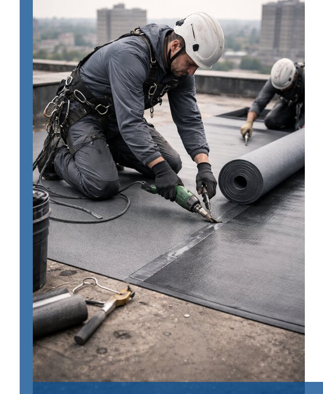 Ремонт мягкой кровли в Гагарине с выездом промальпинистов