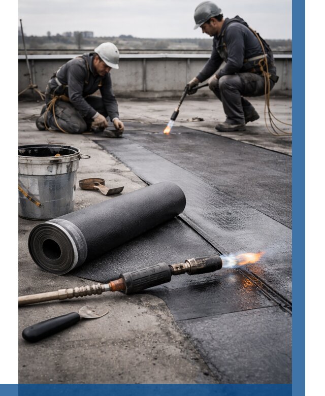 Ремонт рулонной кровли в Гагарине от 676 р. | ВЫСОТНИК-Ггр