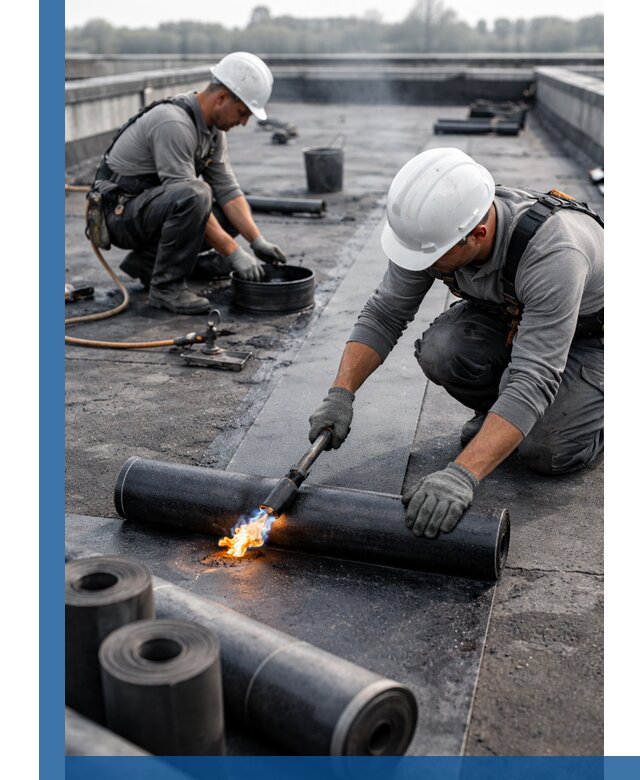 Ремонт рулонной кровли в Гагарине герметизация и восстановление