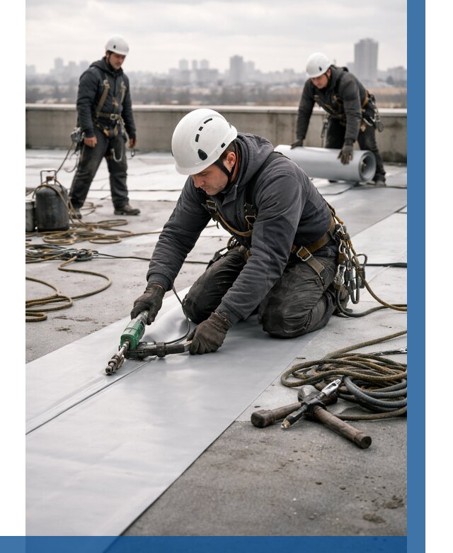 Ремонт мембранной кровли в Гагарине от 1873 р./м2 | ВЫСОТНИК-Ггр