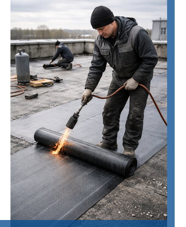 Ремонт наплавляемой кровли в Гагарине от 728 р. | ВЫСОТНИК-Ггр