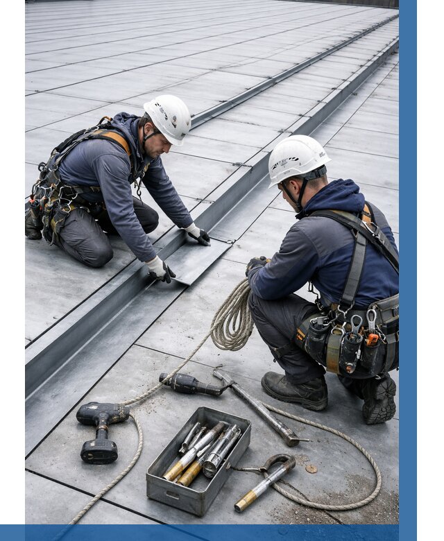 Ремонт фальцевой кровли в Гагарине от 728 р. | ВЫСОТНИК-Ггр