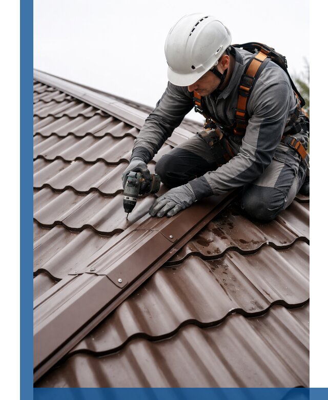 Ремонт металлочерепицы на крыше в Гагарине профессионально