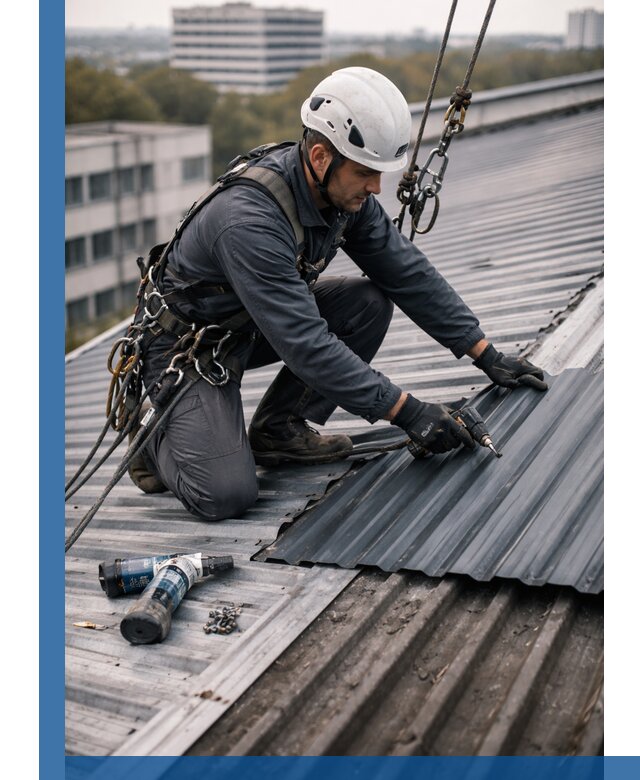 Ремонт профнастила на кровле в Гагарине, работы под ключ