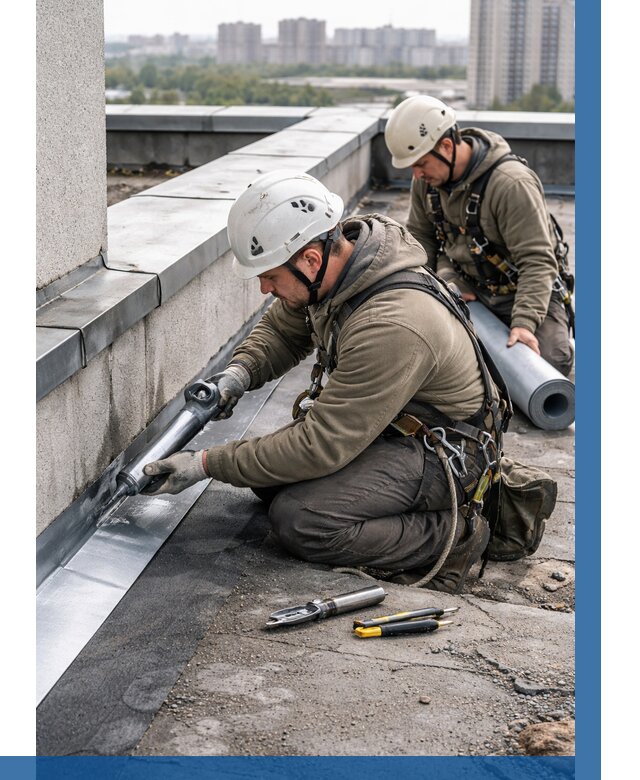 Ремонт кровельных примыканий в Гагарине от 1248 р. | ВЫСОТНИК-Ггр