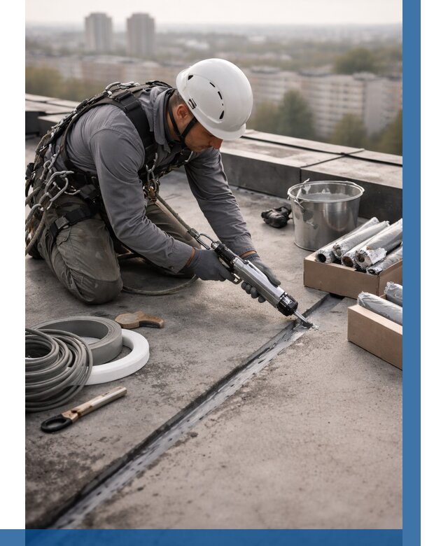 Герметизация швов кровли в Гагарине от 468 р./м2 | ВЫСОТНИК-Ггр