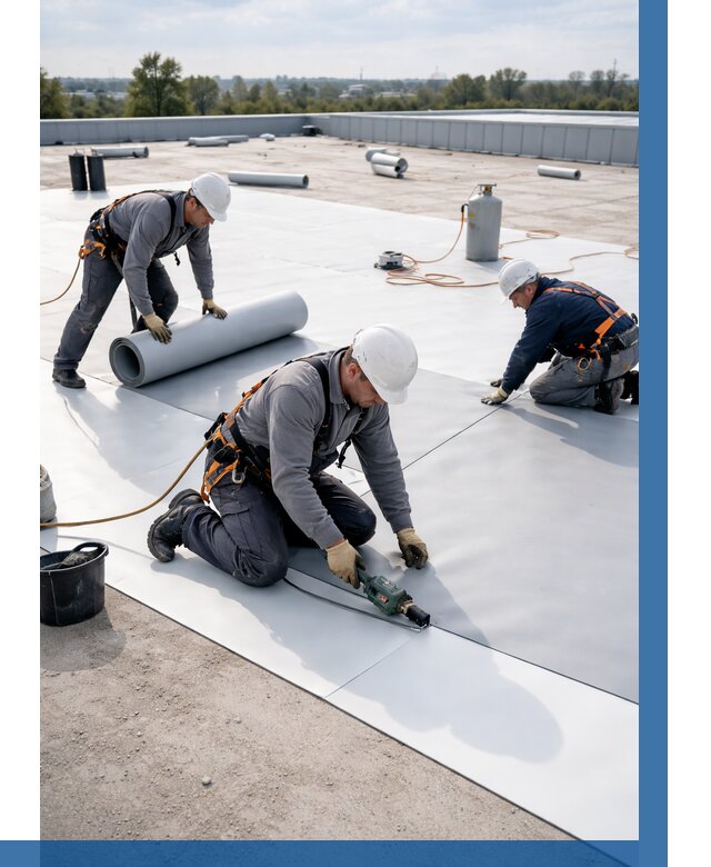 Монтаж мембранной кровли под ключ в Гагарине от 1248 р. | ВЫСОТНИК-Ггр