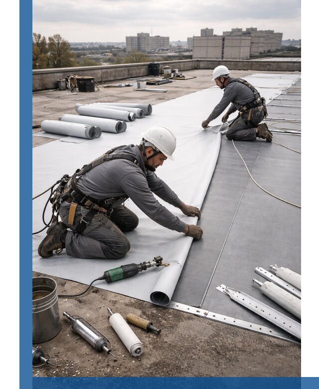 Монтаж мембранной кровли в Гагарине для промышленных зданий