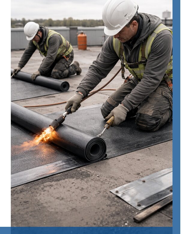 Монтаж наплавляемой кровли в Гагарине от 884 р. — ВЫСОТНИК-Ггр