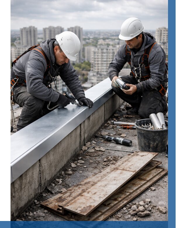 Замена парапетных крышек под ключ в Гагарине от 1248 р. | ВЫСОТНИК-Ггр