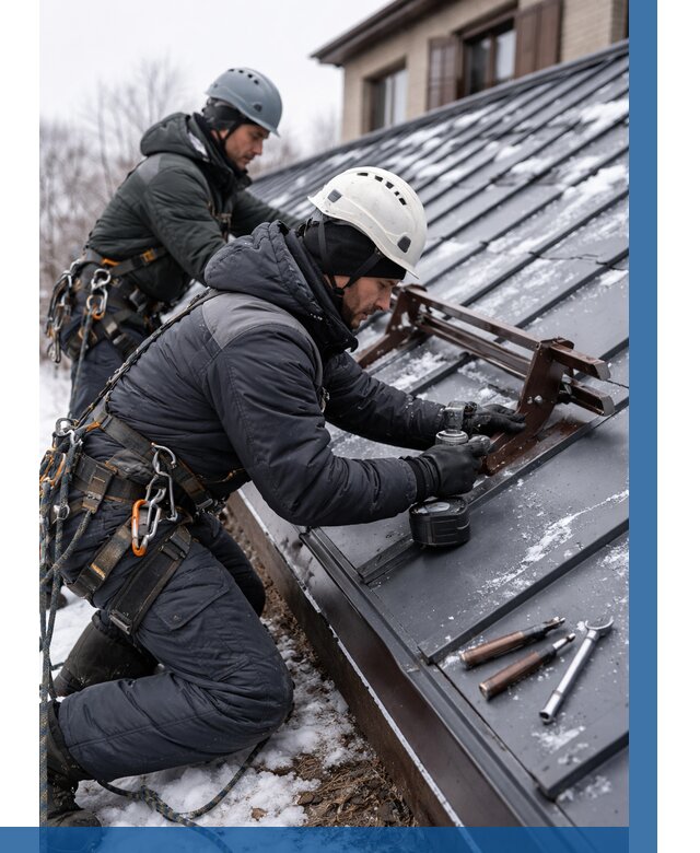 Монтаж снегозадержателей в Гагарине от 468 р. | ВЫСОТНИК-Ггр