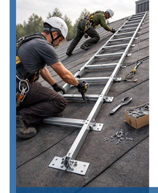 Профессиональный монтаж кровельной лестницы в Гагарине под ключ