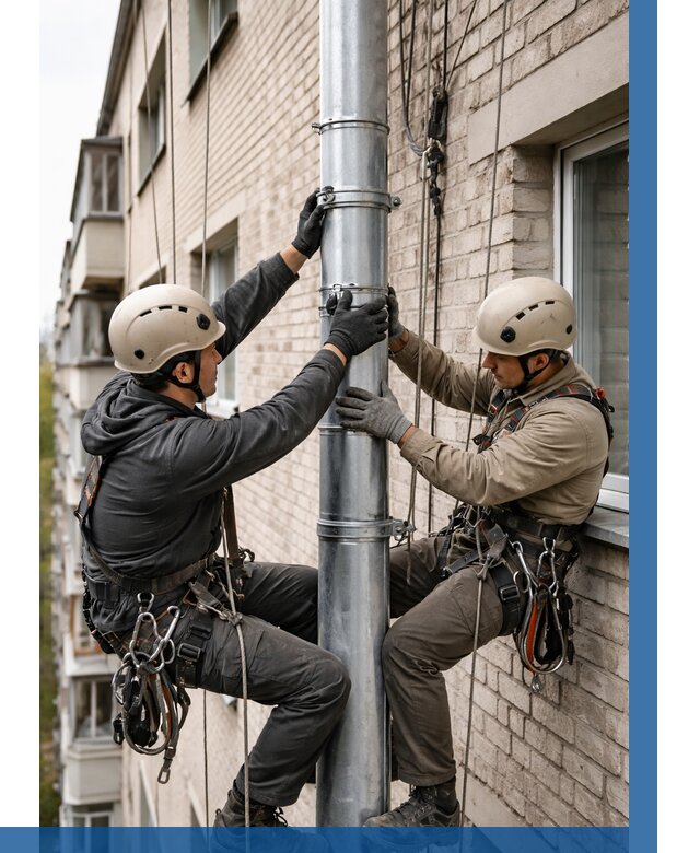 Замена водосточных труб в Гагарине от 6763 р. | ВЫСОТНИК-Ггр