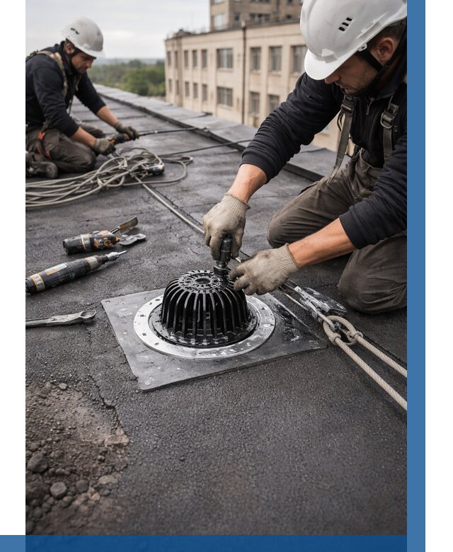 Установка водосточных воронок в Гагарине цена от 3641 р. | ВЫСОТНИК-Ггр